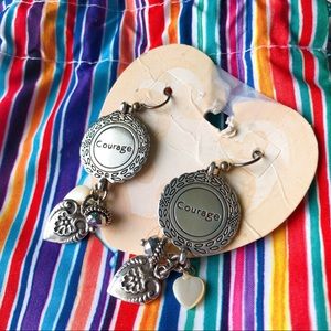 Brighton Jewelry - NWT Brighton “Courage” Earrings in Sterling Silver Brighton Jewelry - NWT Brighton “Courage” Earrings in Sterling Silver